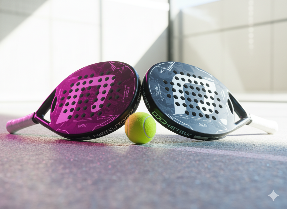 Players competing on a padel court